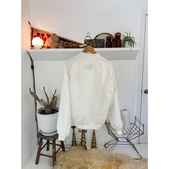 Vintage 1980s Upstream Division Malibu California Satin Jacket XL 25 x 25.5 - Picture 2 of 5